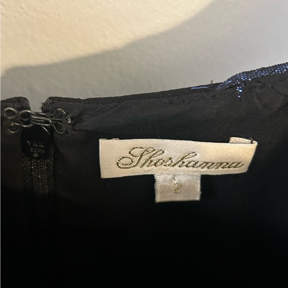 Shoshanna Metallic Blue and Black party Dress, size 2 - Picture 5 of 5